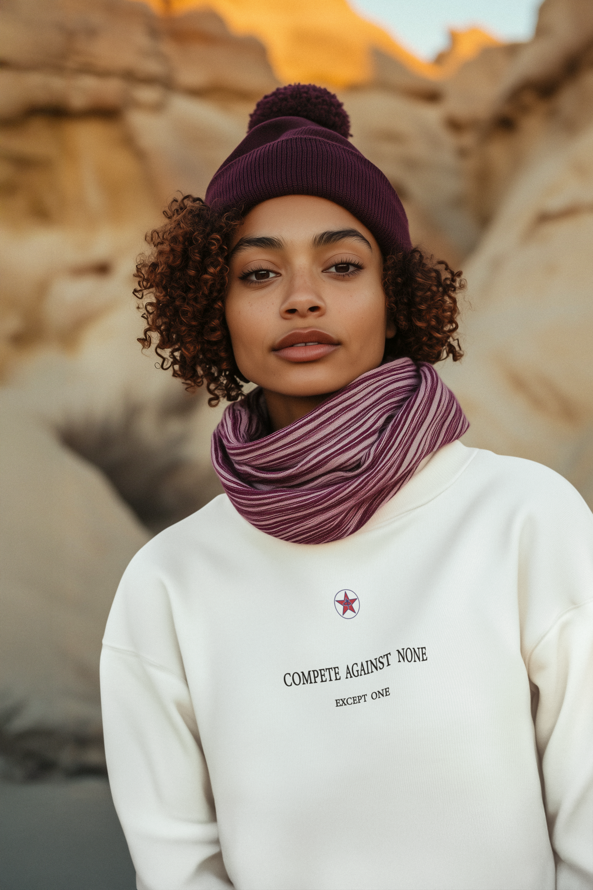 Women's Compete Against None Unisex Premium Sweatshirt