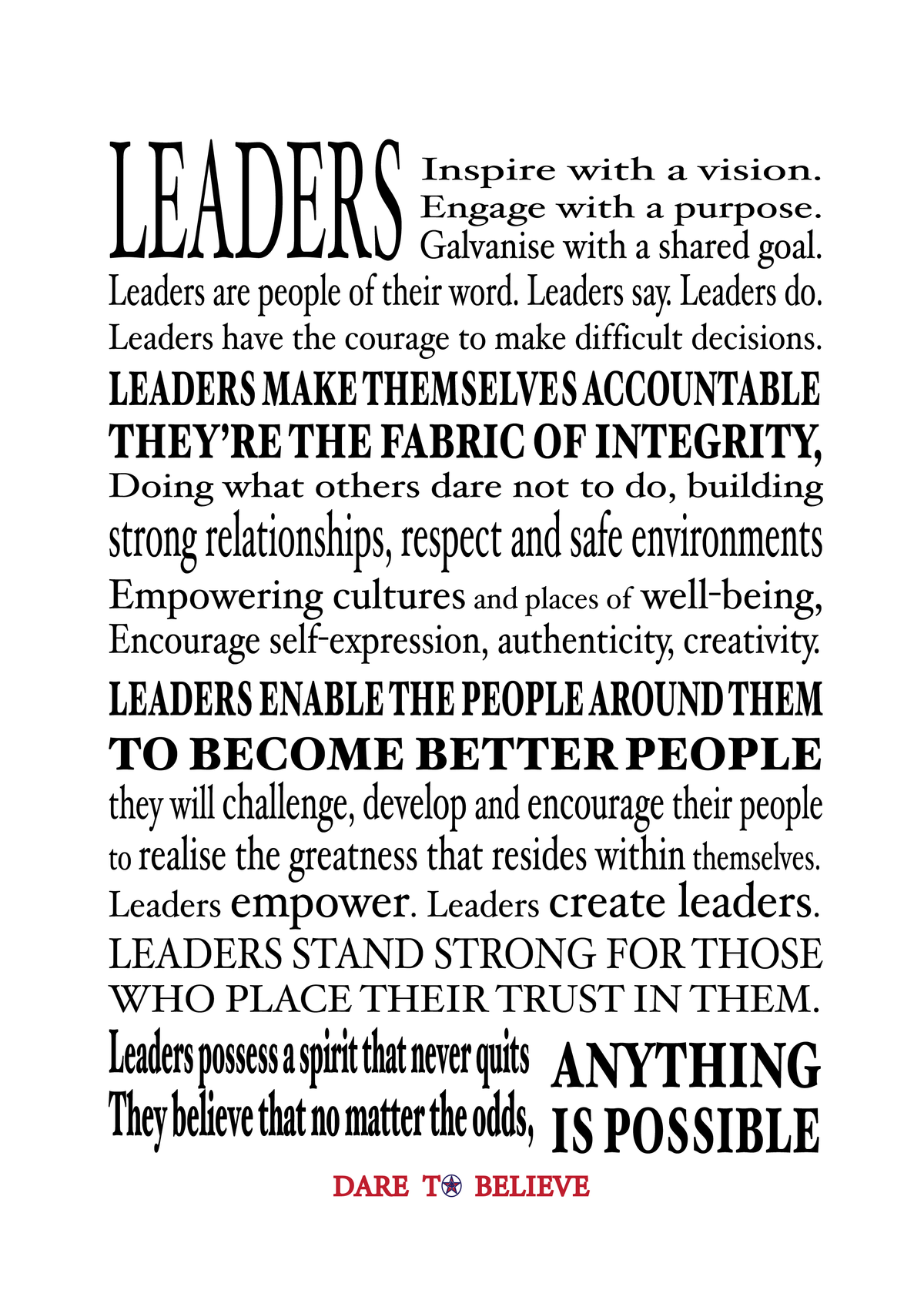 Be A Leader Digital Download