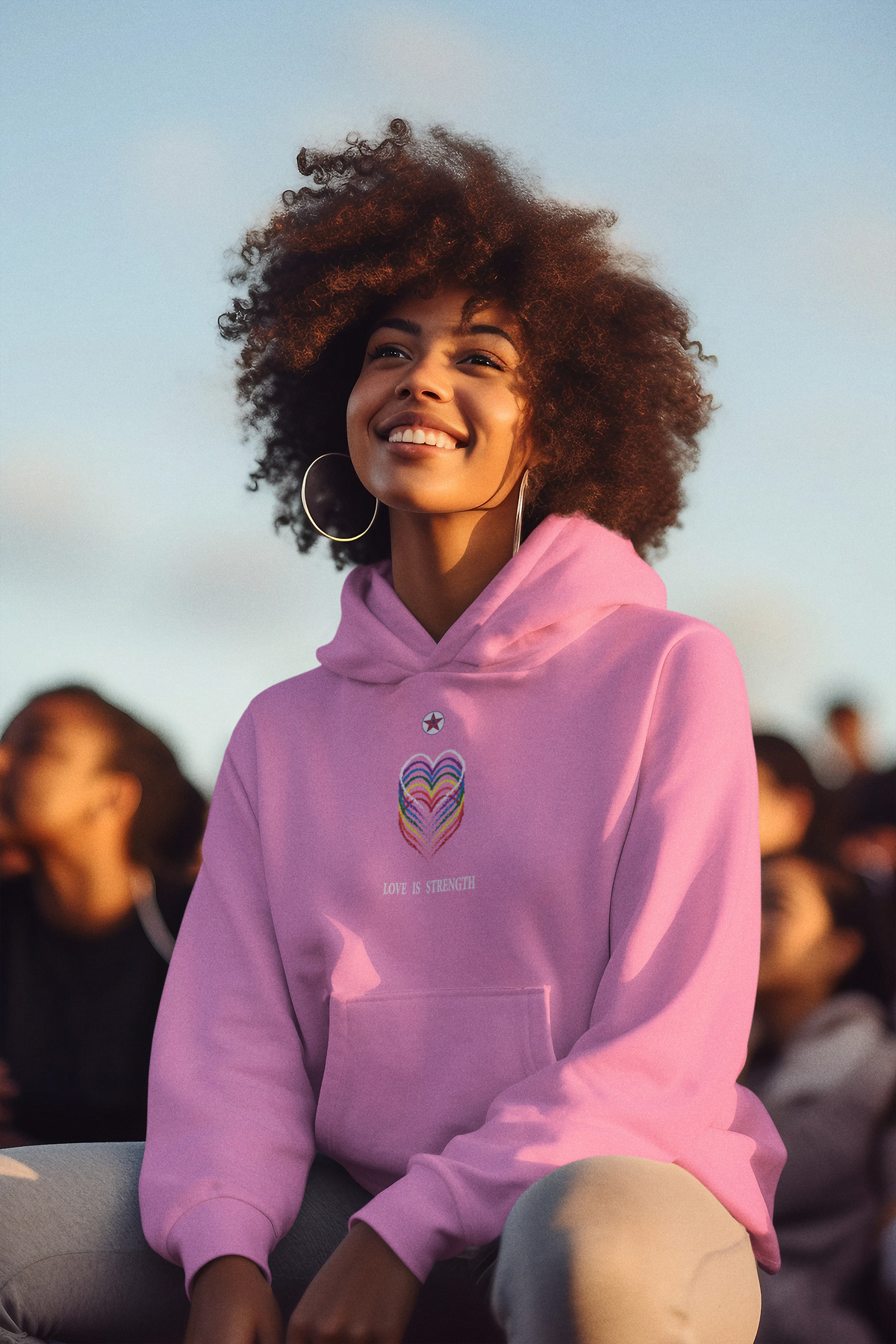 Women's Love Is Strength Unisex Hoodie
