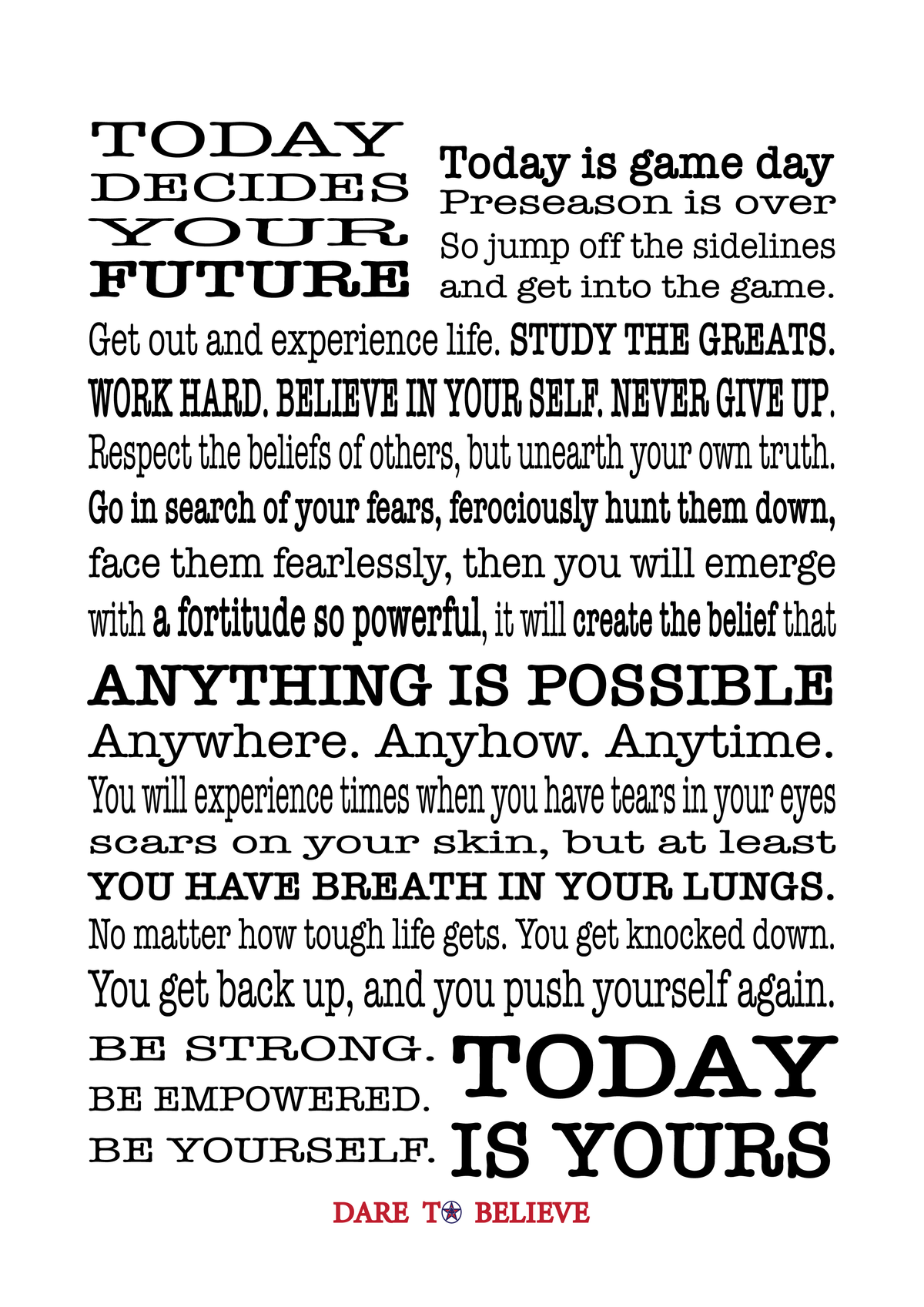 Today Decides Your Future Digital Download