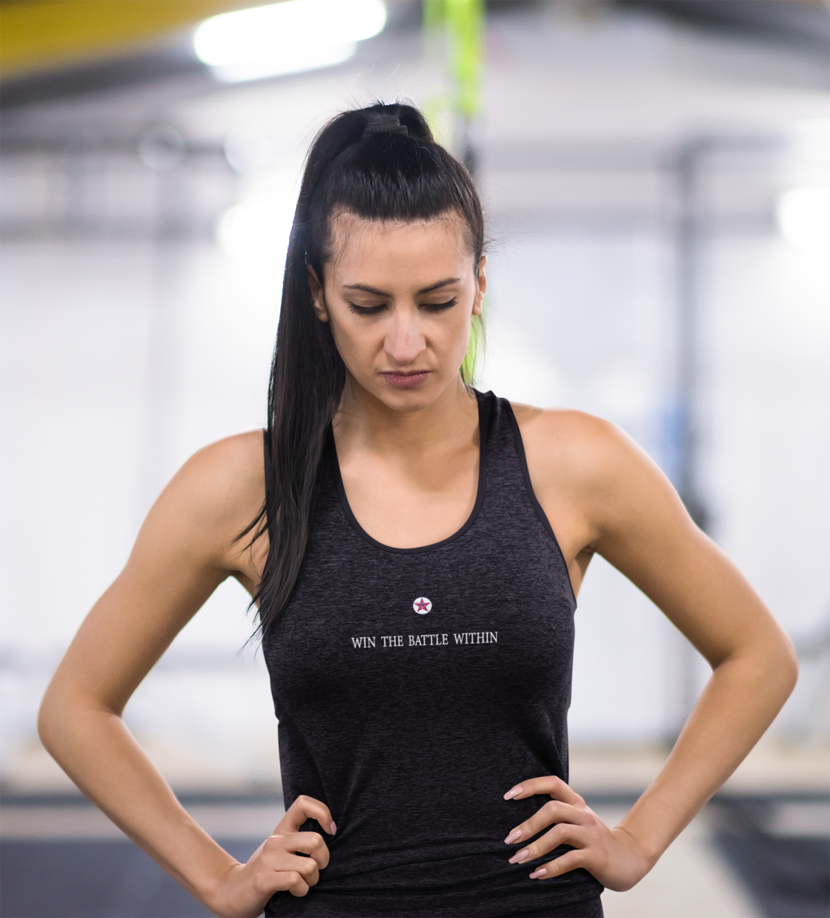 Win The Battle Within Women’s fitted racerback tank top