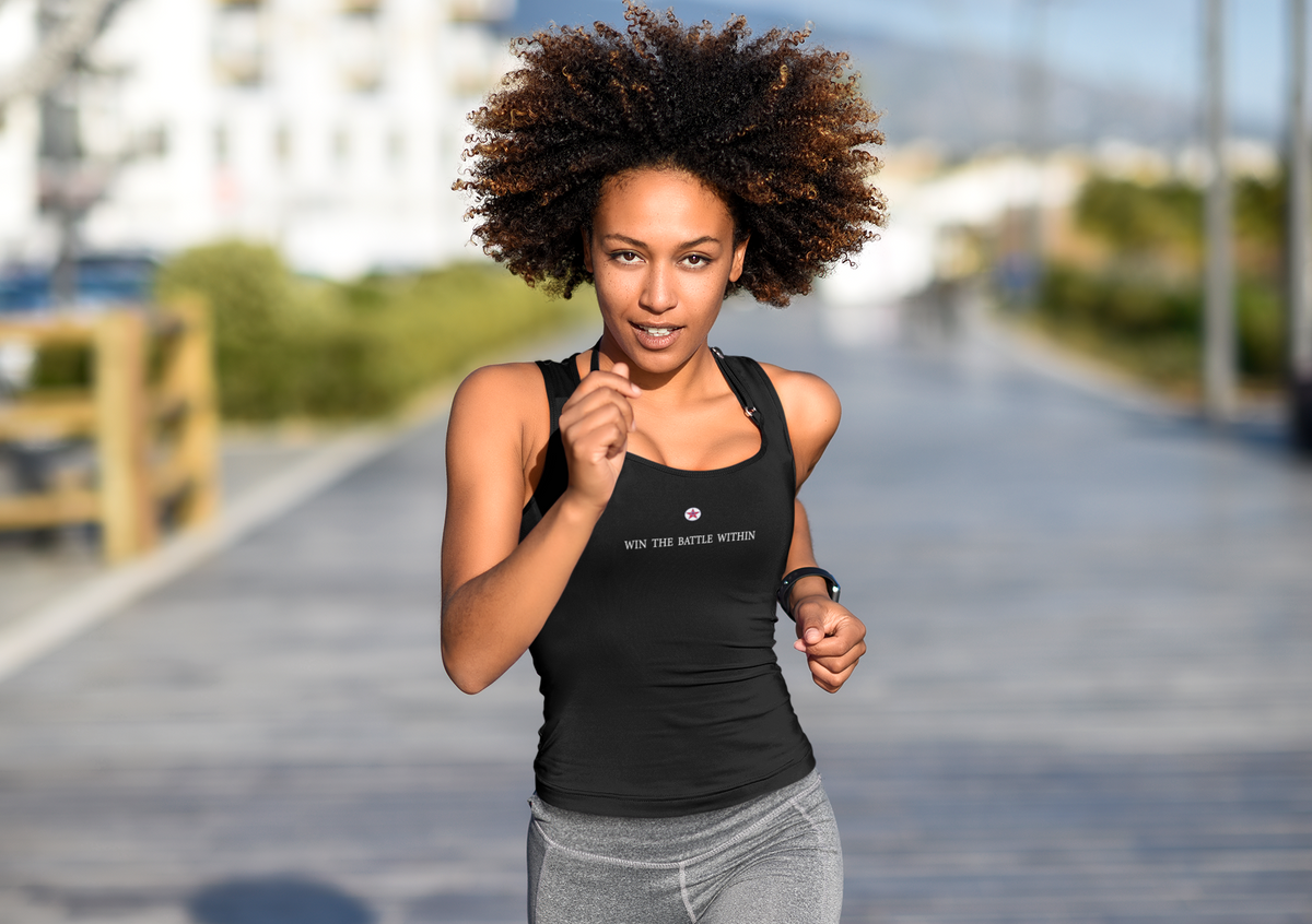 Win The Battle Within Women’s fitted racerback tank top