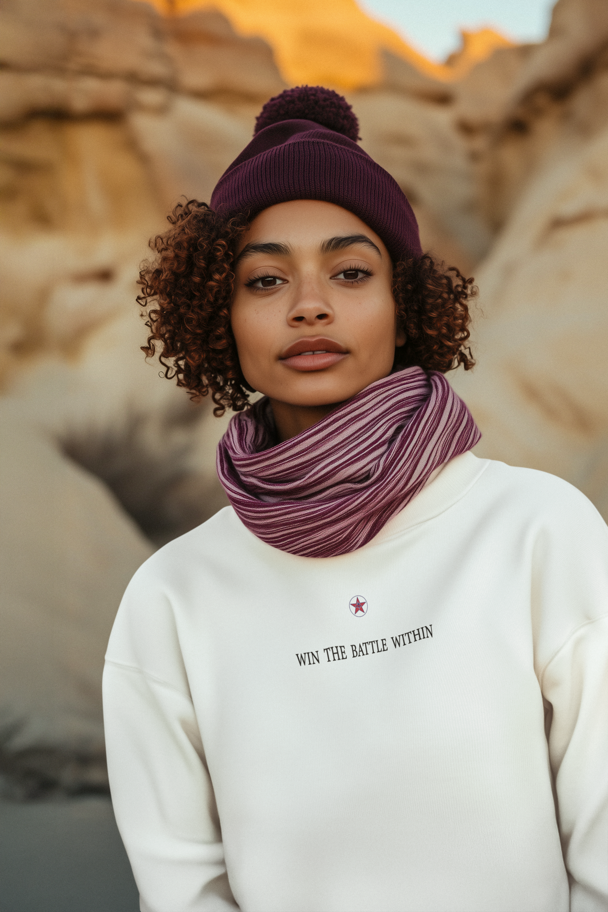 Women's Win The Battle Within Unisex Premium Sweatshirt