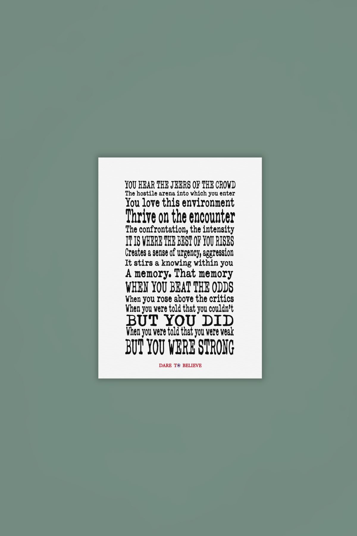 You Beat The Odds Canvas