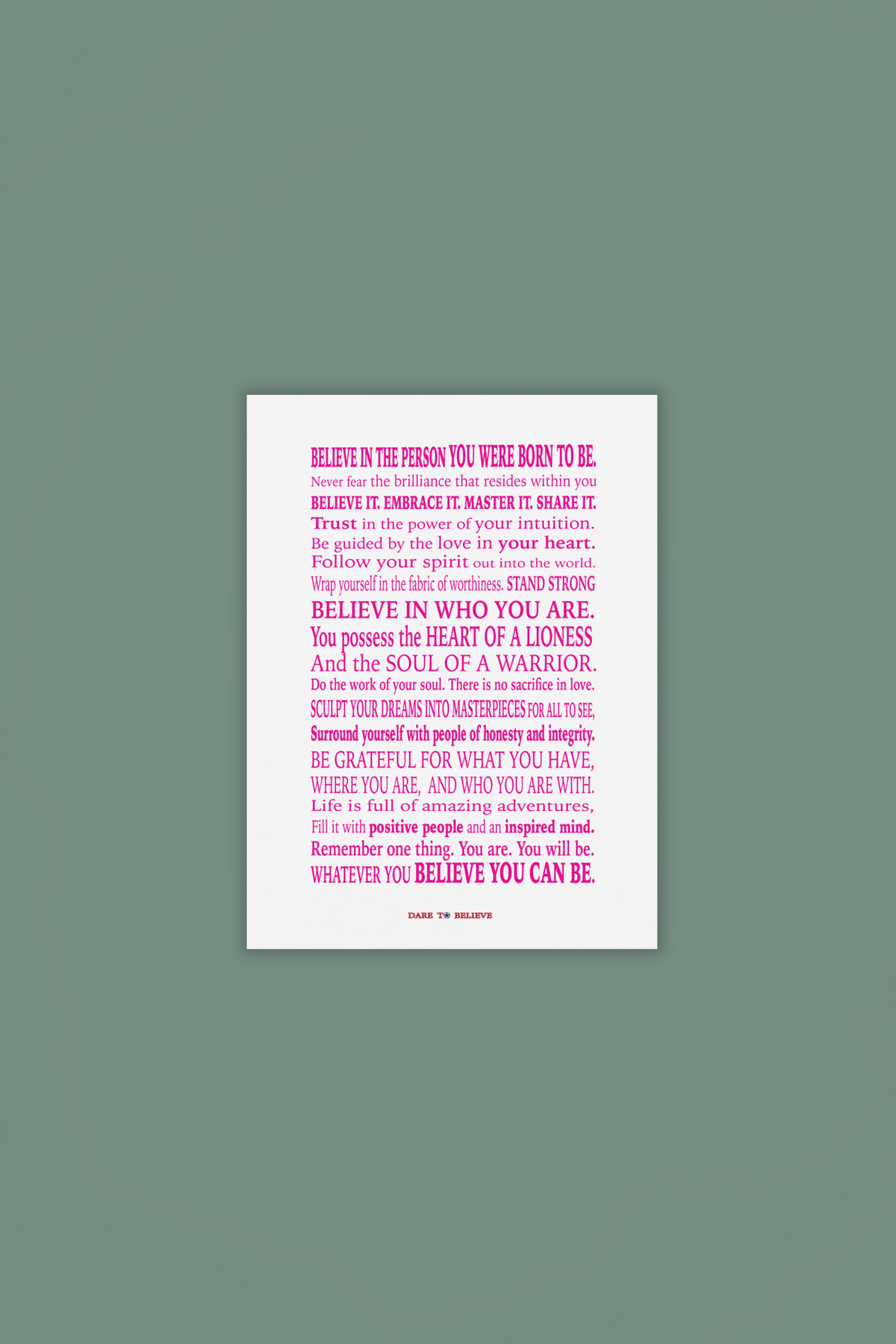 For My Daughter Canvas