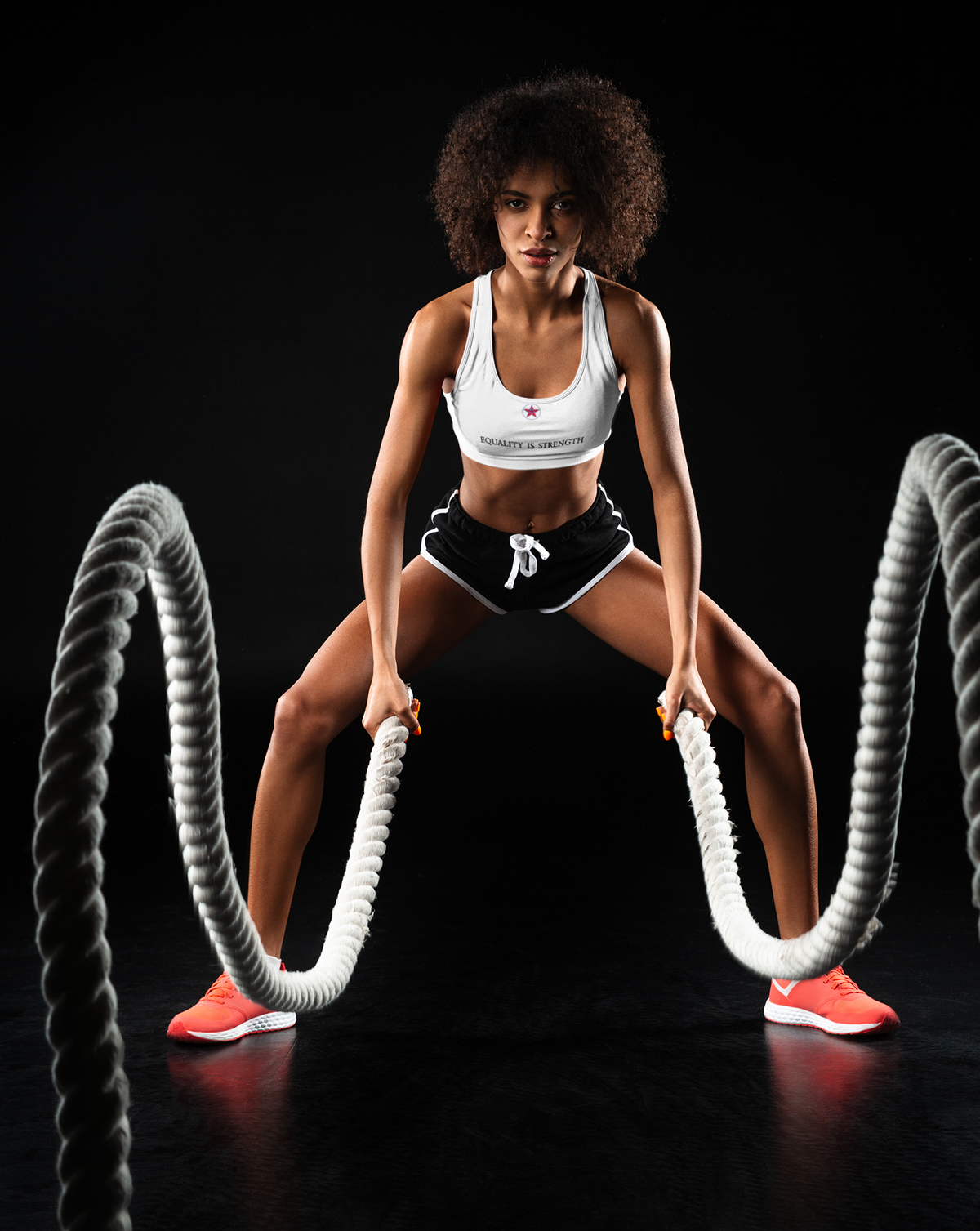 Women's Equality Is Strength Padded Sports Bra