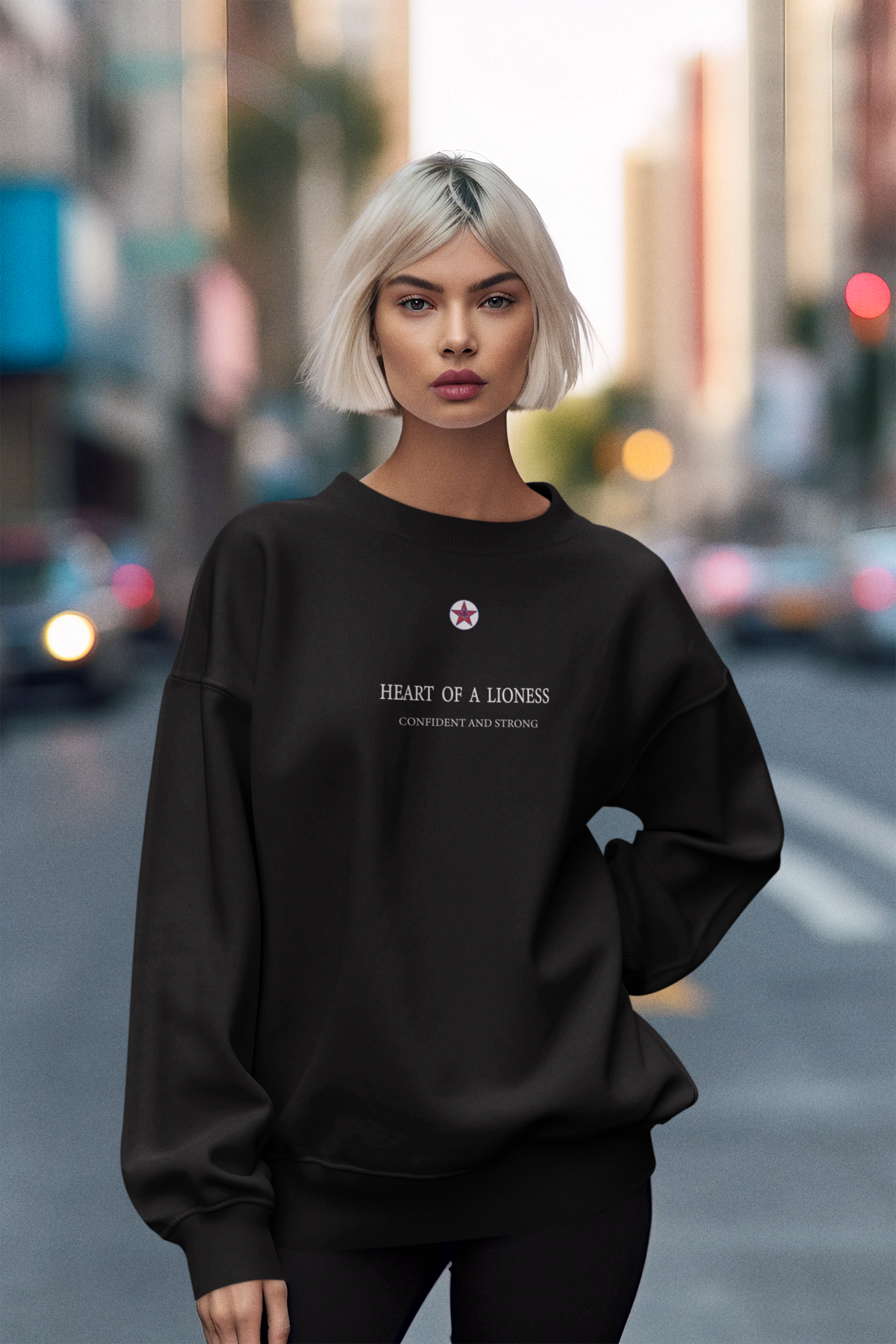 Women's Heart Of A Lioness Unisex Premium Sweatshirt