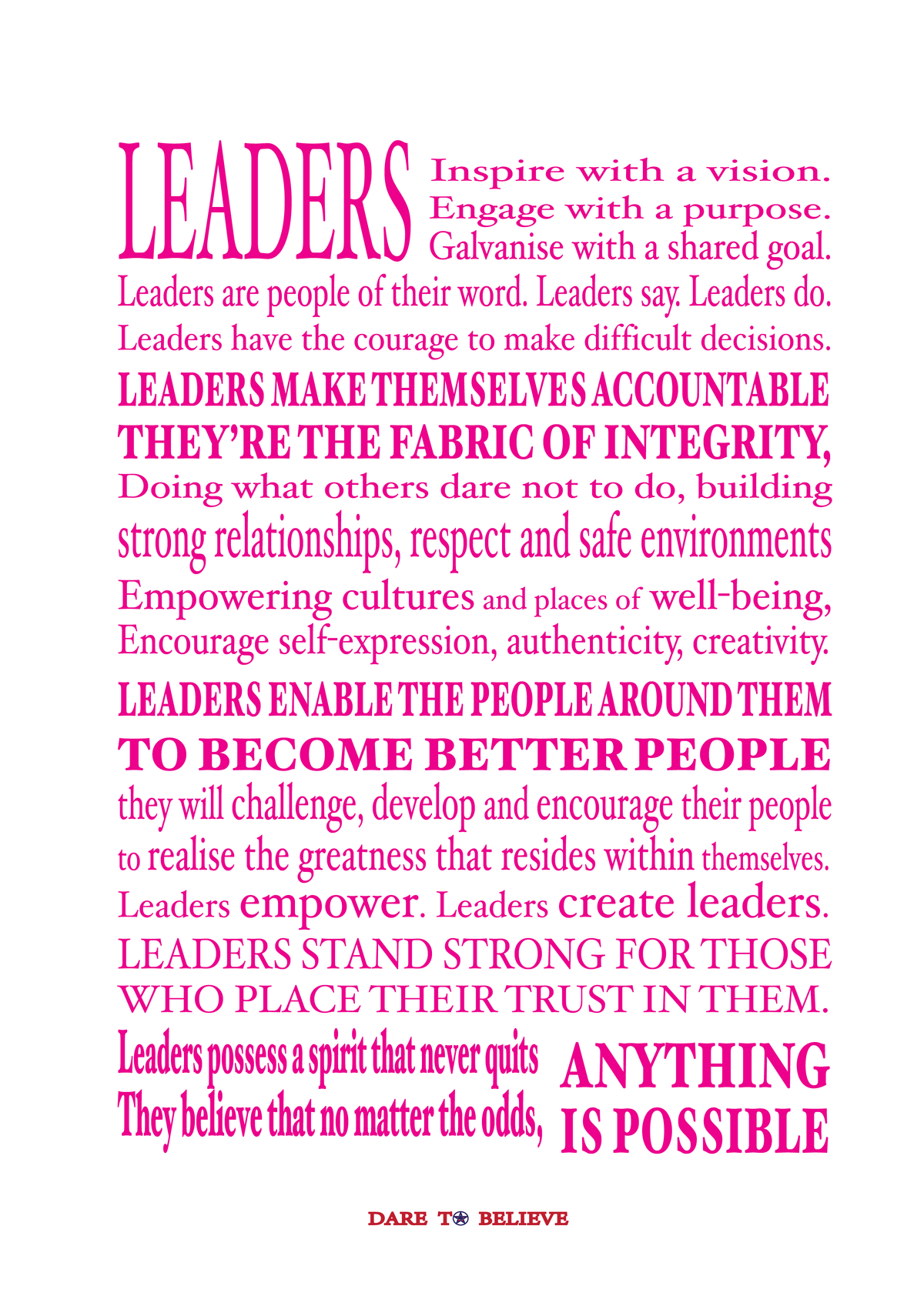 Women's Be A Leader Digital Download