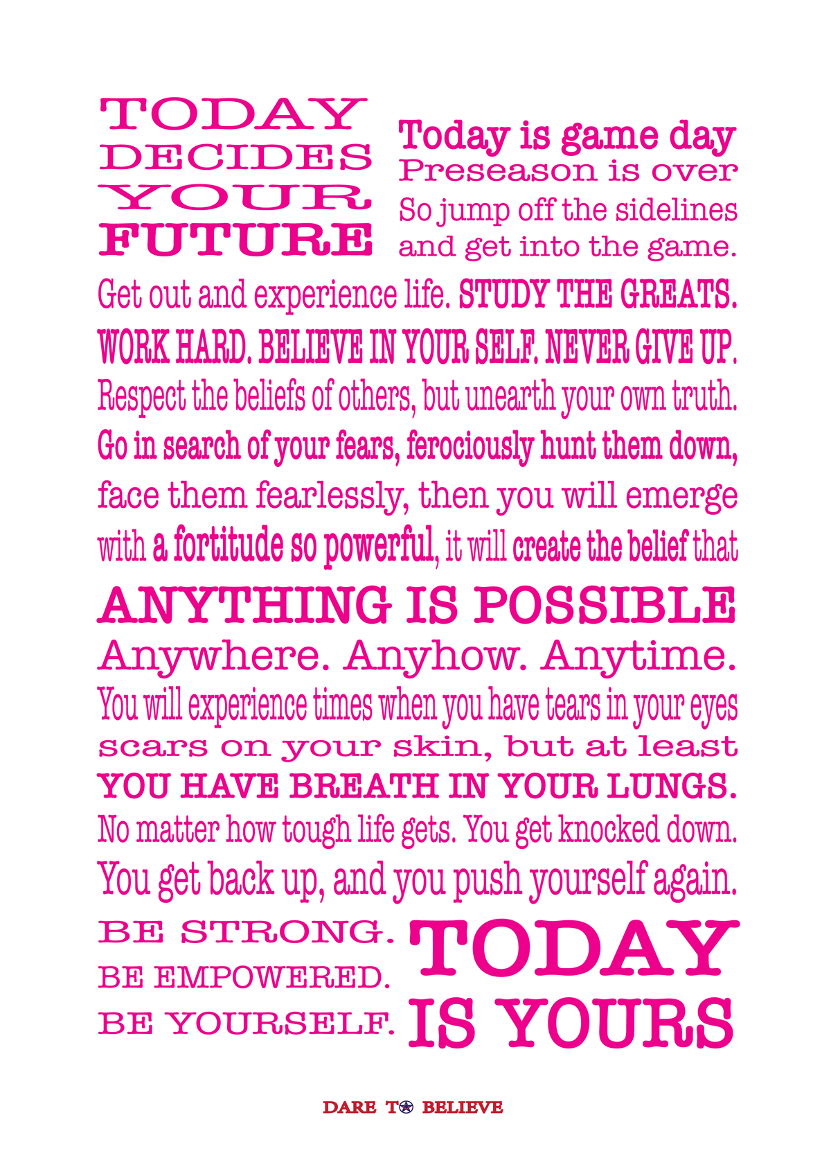 Women's Today Decides Your Future Digital Download