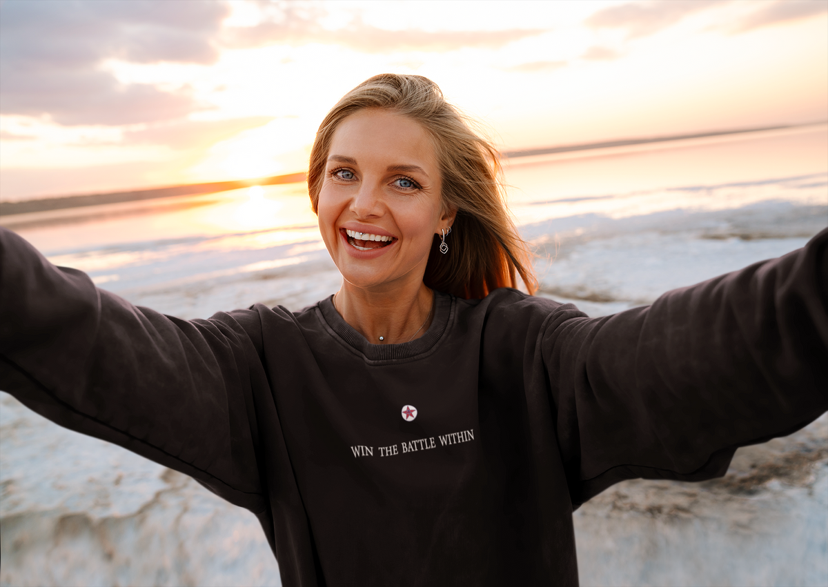 Women's Win The Battle Within Unisex Premium Sweatshirt