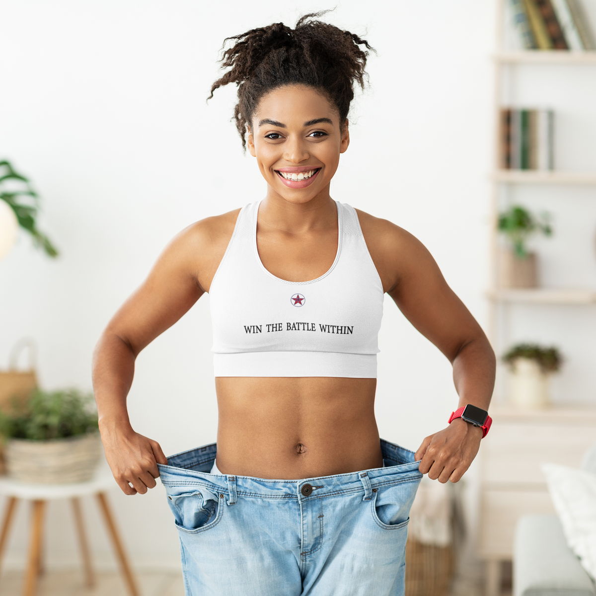 Win The Battle Within Padded Sports Bra