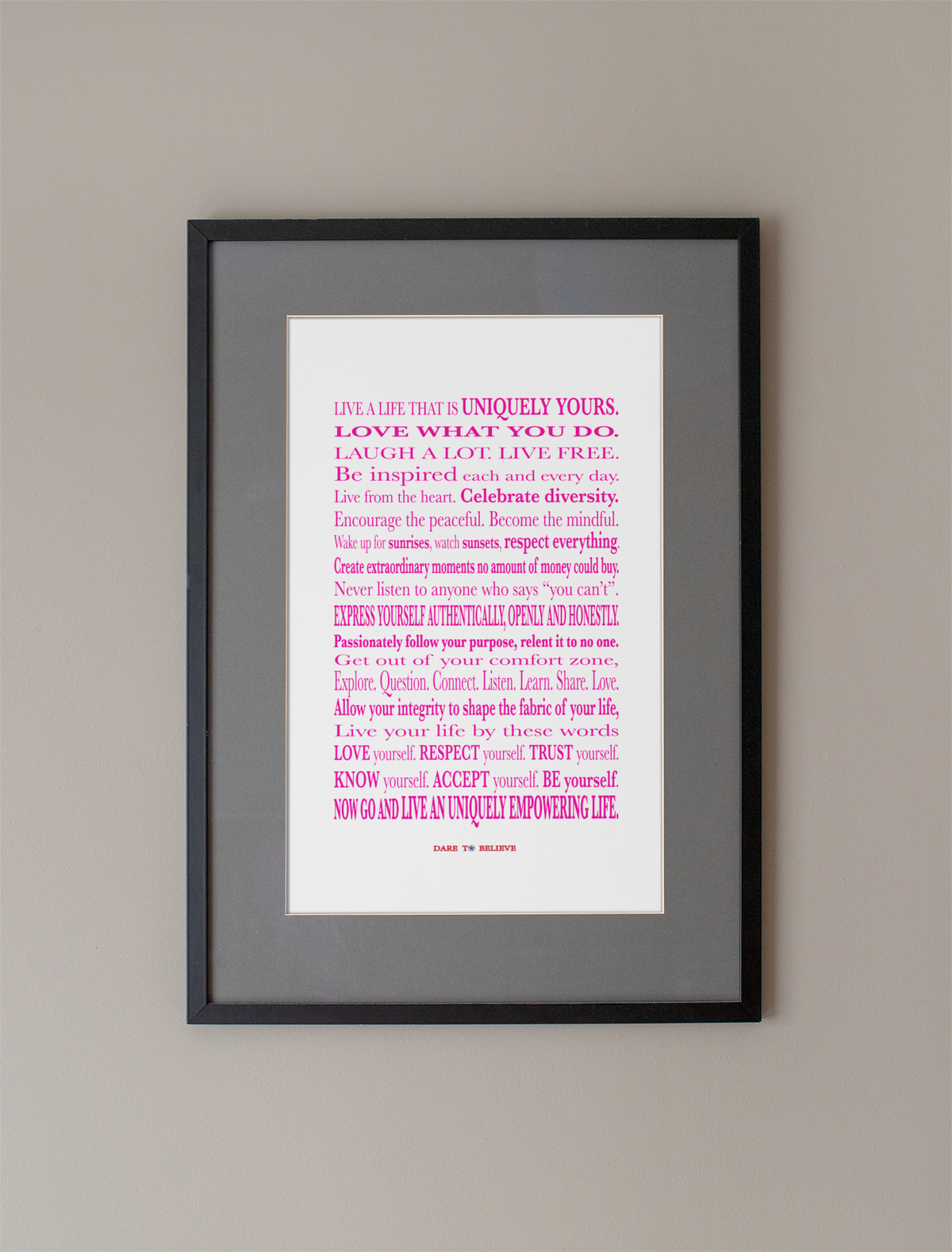 Women's Live By These Words Poster