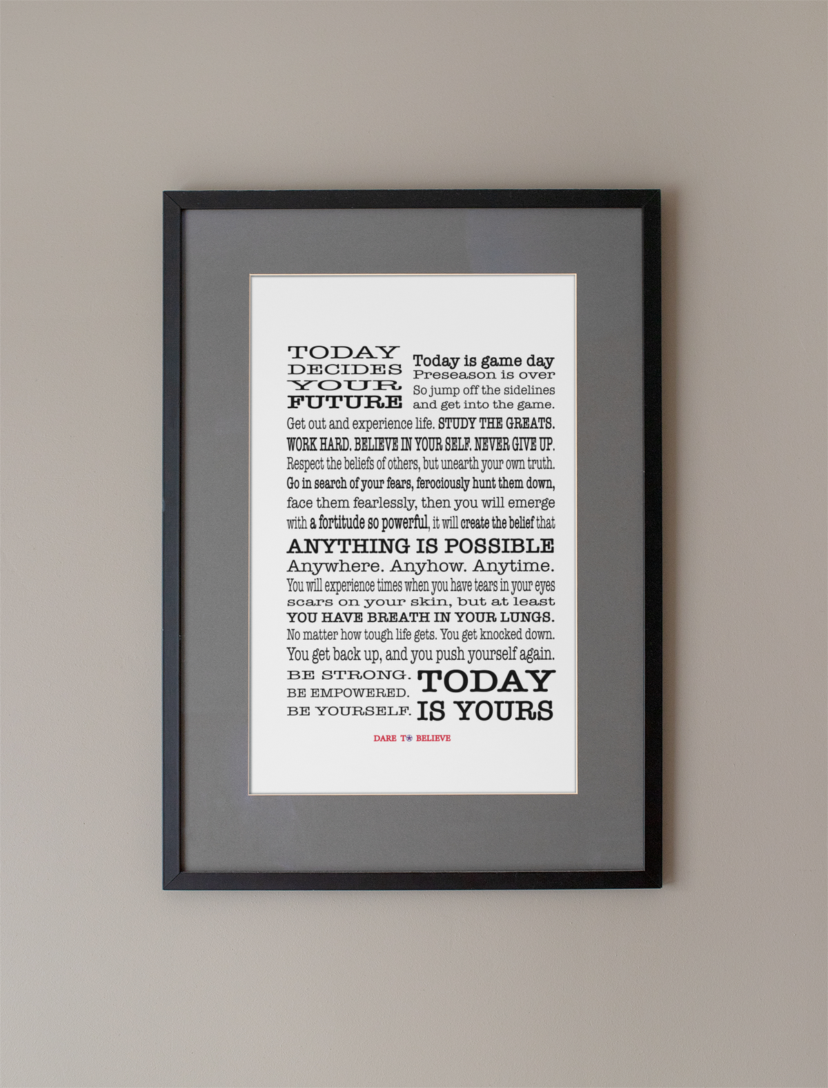 Today Decides Your Future Poster