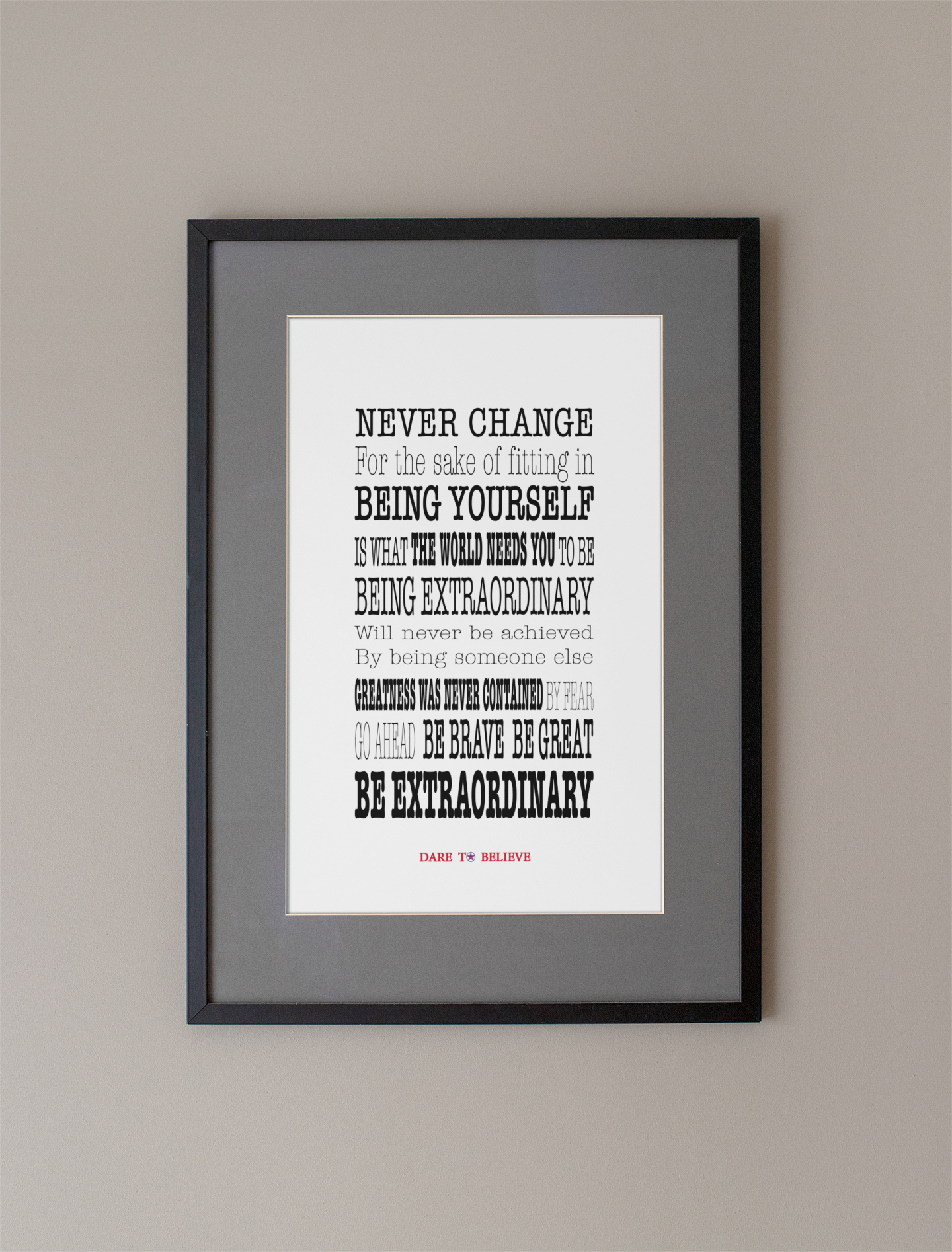 Be Extraordinary Poster