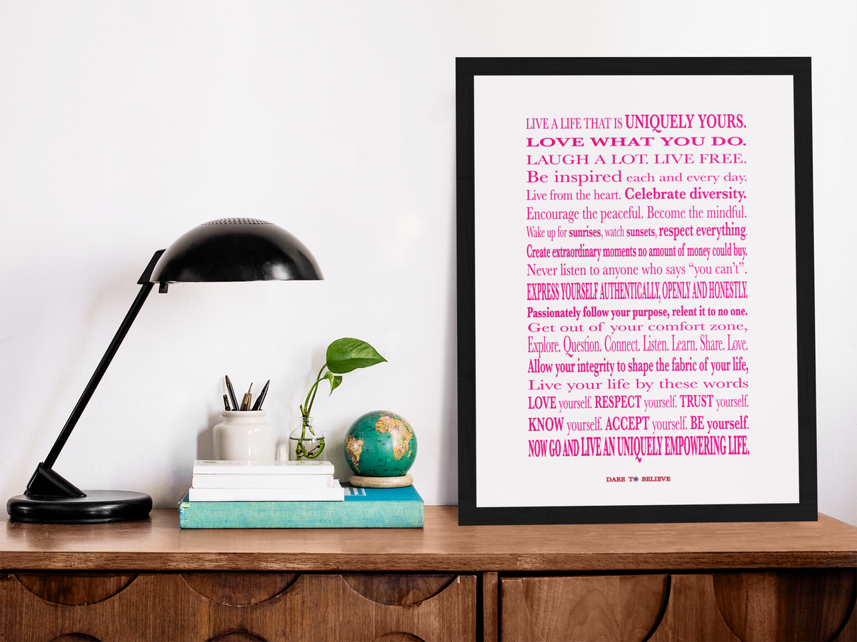 Women's Live By These Words Poster