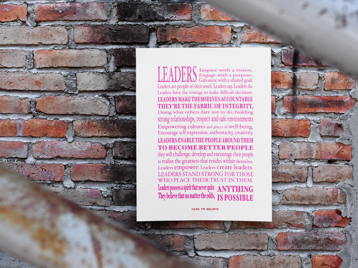 Women's Be A Leader Poster
