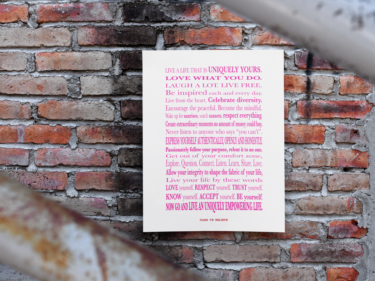 Women's Live By These Words Poster
